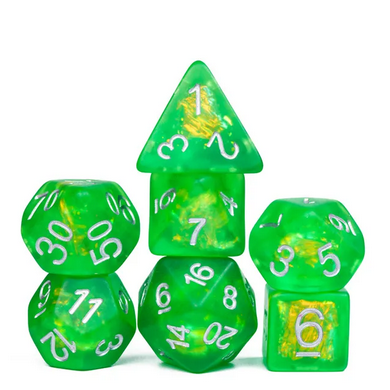Radioactive Ore RPG Dice Set - Bards & Cards