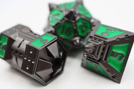 Dice 51: Radioactive Rocket - Metal RPG Dice Set - Bards & Cards