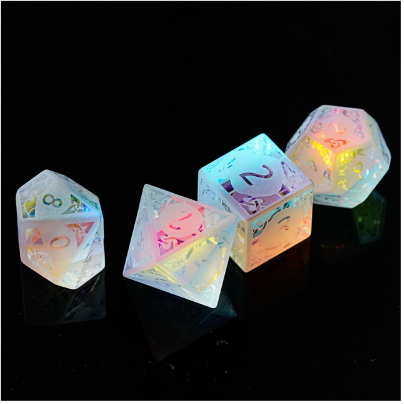 Foam Brain Games - Rainbow Crystal and Flourish - Gemstone Engraved - Bards & Cards