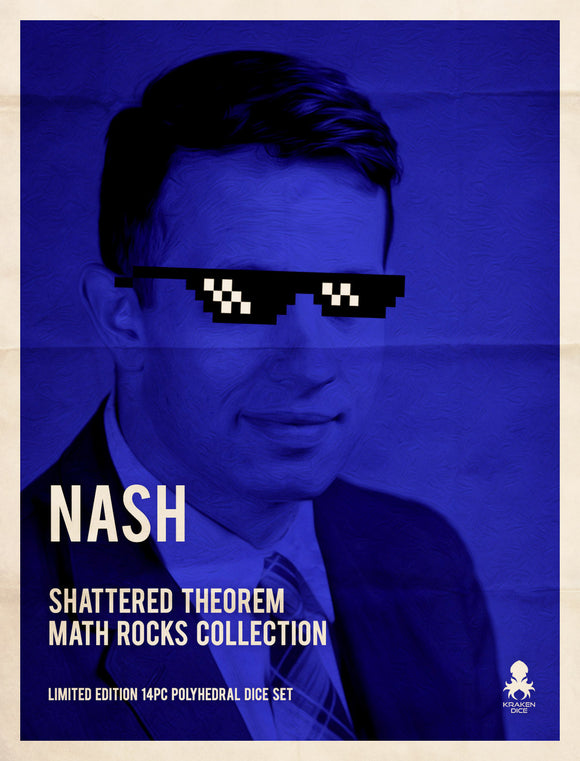 Kraken Dice -Shattered Theorem 14 pc Limited Edition Polyhedral Dice Set - Bards & Cards