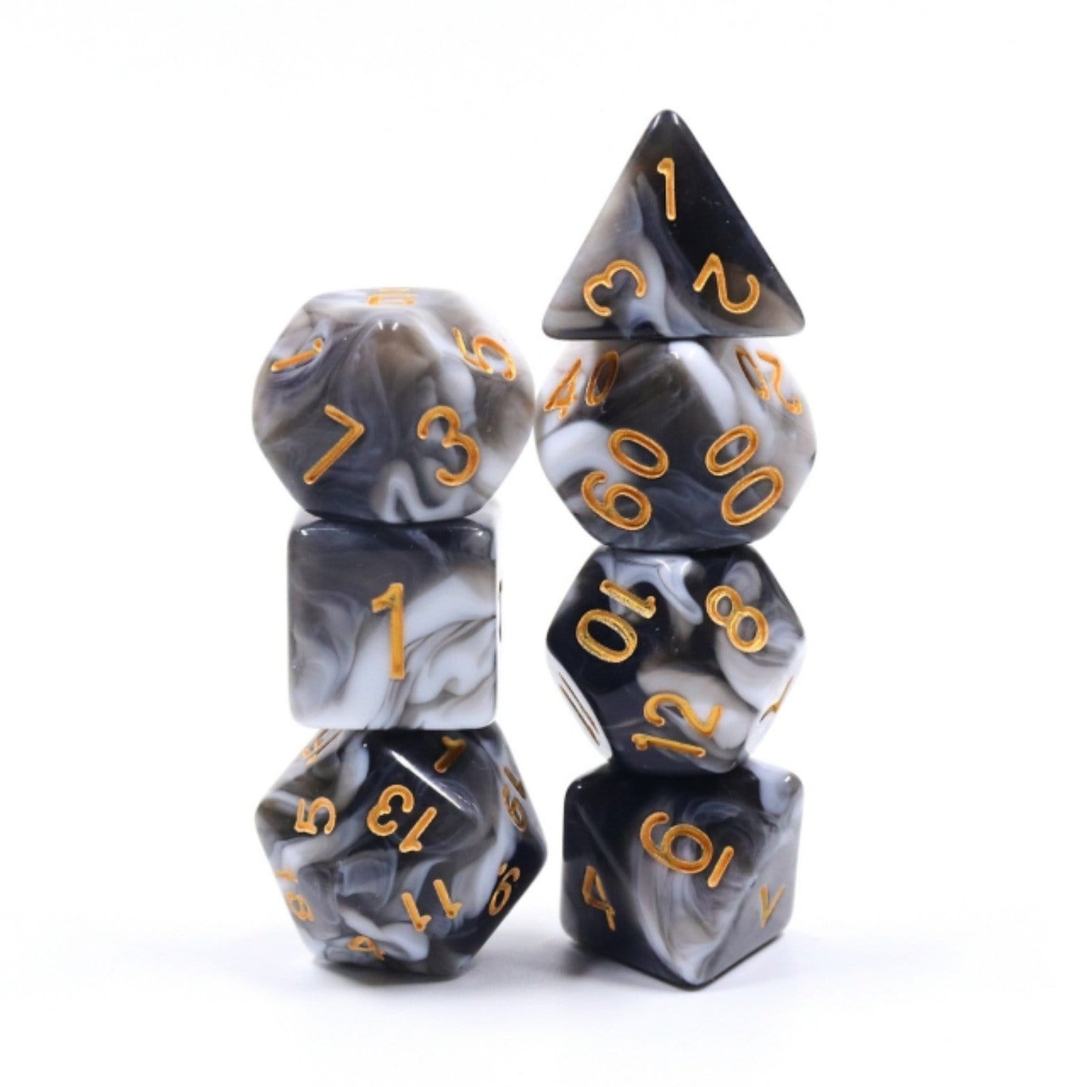 Espresso Cream RPG Dice Set - Bards & Cards