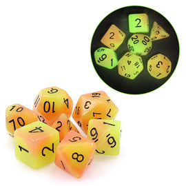 Glow in the Dark FireBall RPG Dice Set - Bards & Cards