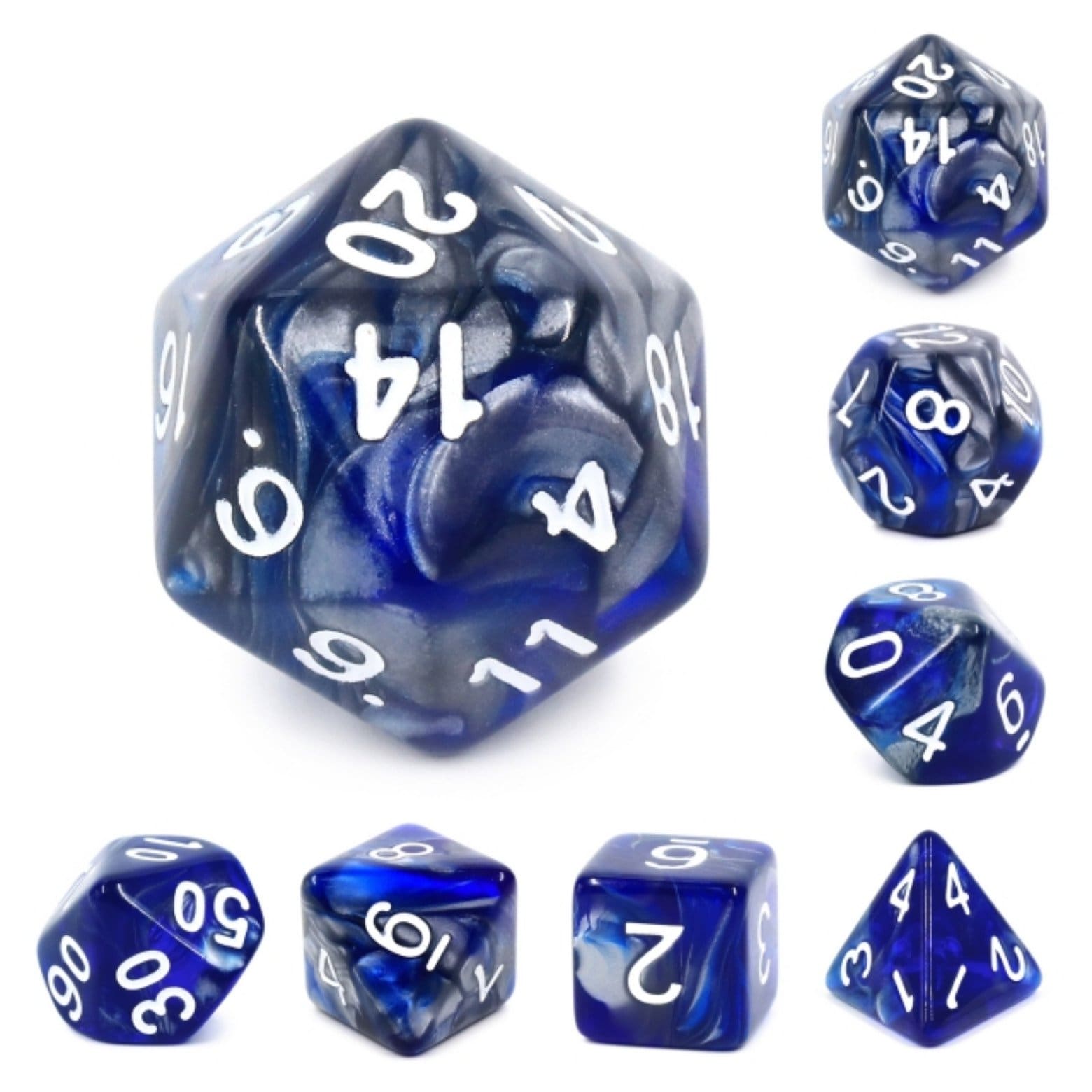 Cold Iron RPG Dice Set - Bards & Cards