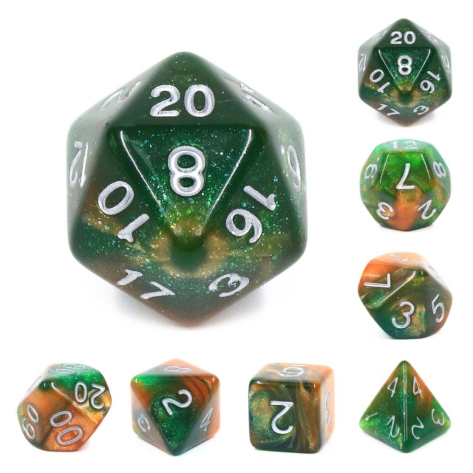 Emerald Vale RPG Dice Set - Bards & Cards