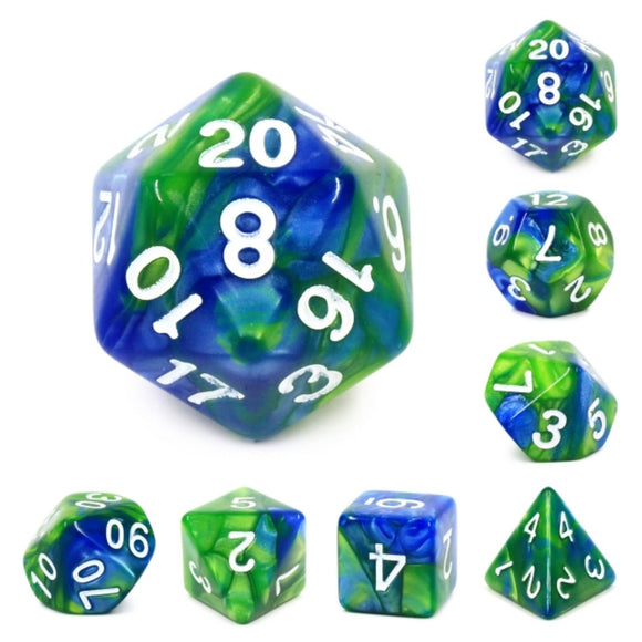 Planet Earth RPG Dice Set - Bards & Cards