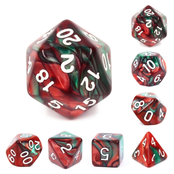 Burning Bush RPG Dice Set - Bards & Cards