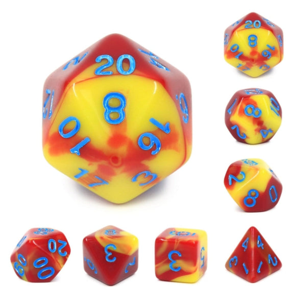 Ketchup & Mustard RPG Dice Set - Bards & Cards