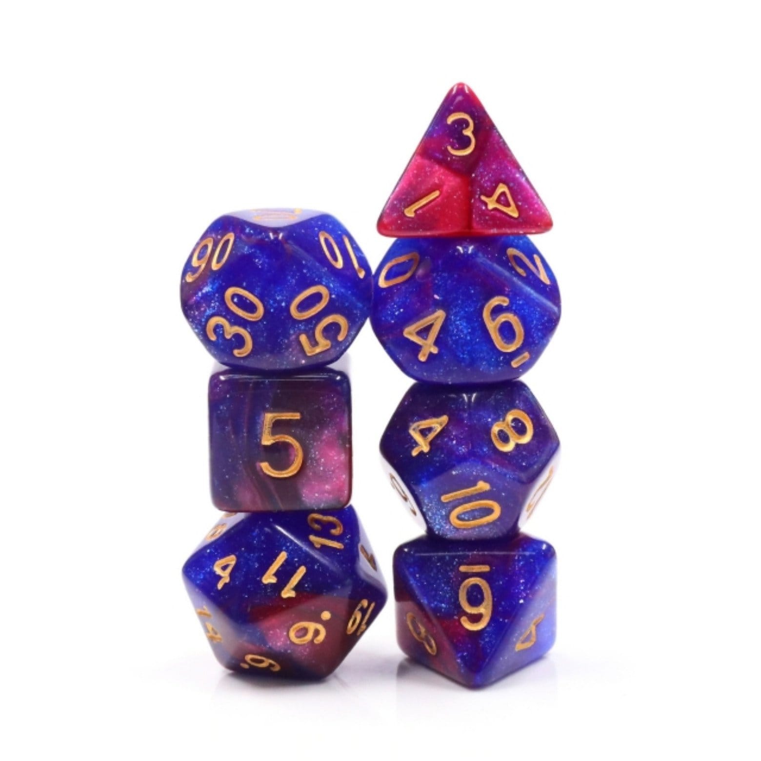 Rose Galaxy RPG Dice Set - Bards & Cards