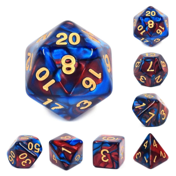 Blue Blood RPG Dice Set - Bards & Cards