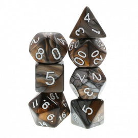 Bronze Coins RPG Dice Set - Bards & Cards