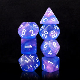 Sapphire Phantom RPG Dice Set - Bards & Cards