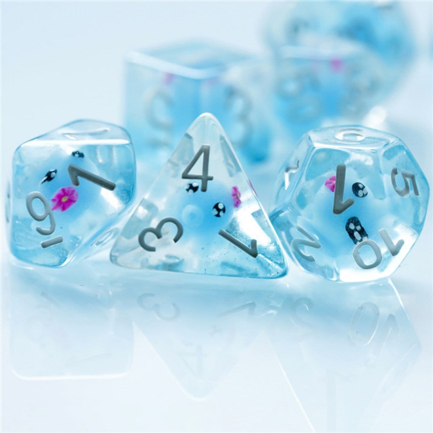 Blue Octopus RPG Dice Set - Bards & Cards