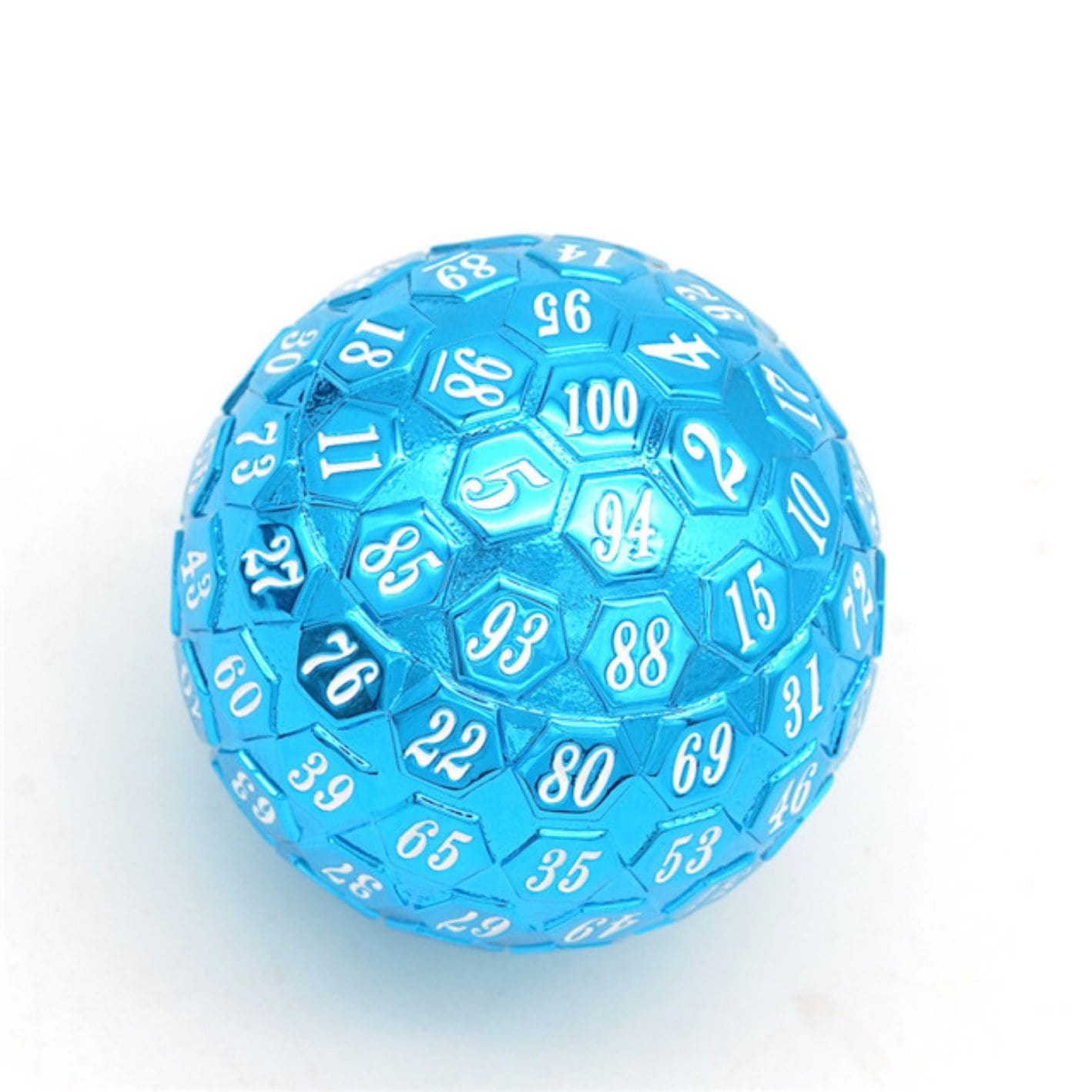 45mm Metal D100 - Blue with White Font - Bards & Cards
