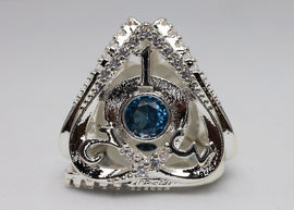 Hollow Hearts: Jeweled Sterling Silver - Premium RPG Metal Dice Set - Bards & Cards