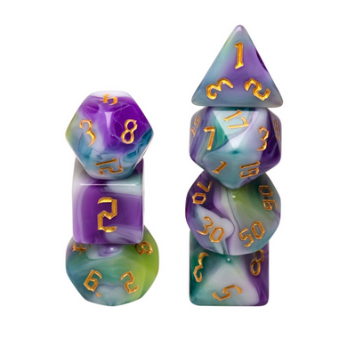 Siberian Iris RPG Dice Set - Bards & Cards