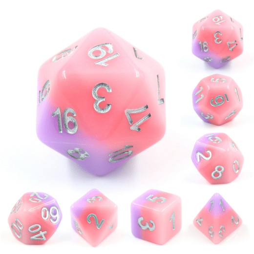 Slumber Rose RPG Dice Set - Bards & Cards