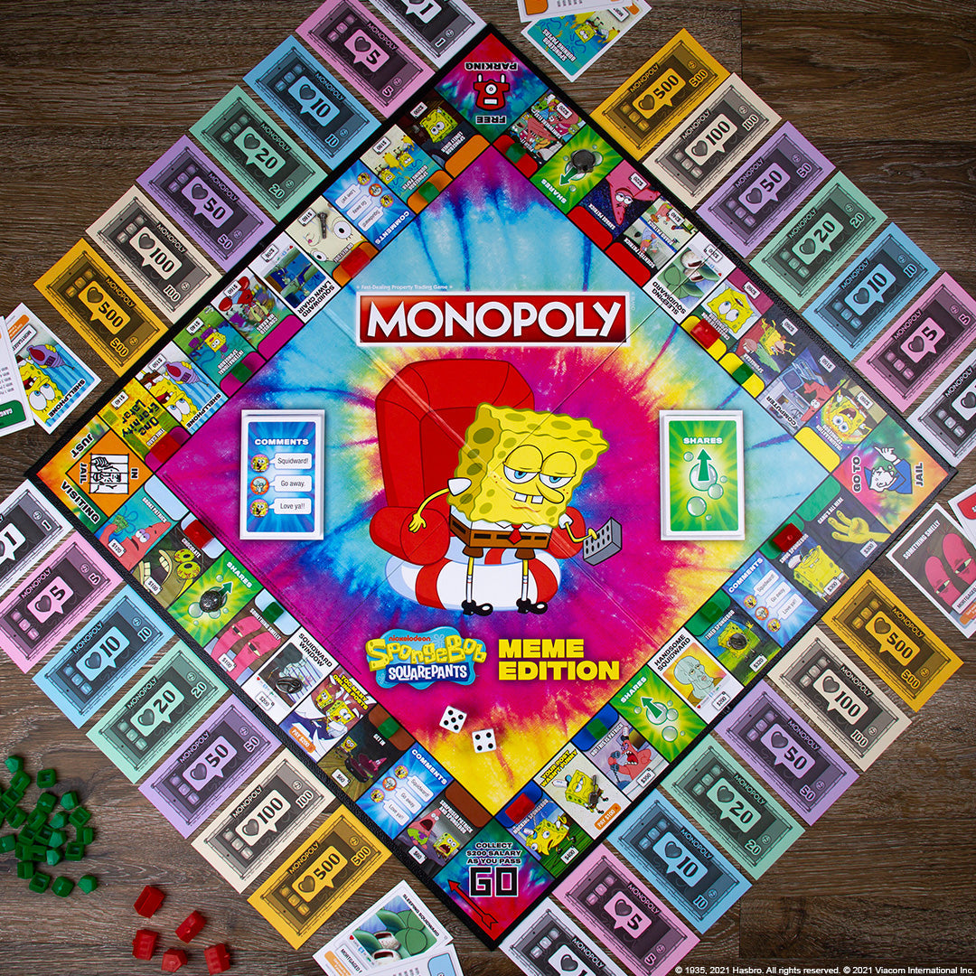 MONOPOLY®: SpongeBob SquarePants Meme Edition - Bards & Cards