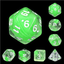 Summer Limes RPG Dice Set - Bards & Cards