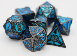 Crossed Swords: Sword of the Deep - Metal RPG Dice Set - Bards & Cards