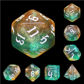 Tranquil World RPG Dice Set - Bards & Cards