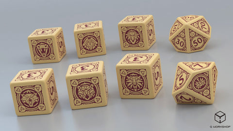 The Witcher RPG: Essential Dice Set - Bards & Cards