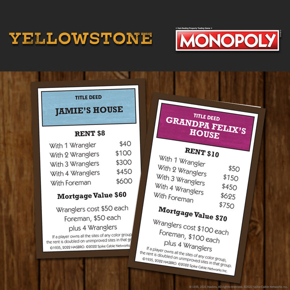 MONOPOLY®: Yellowstone - Bards & Cards