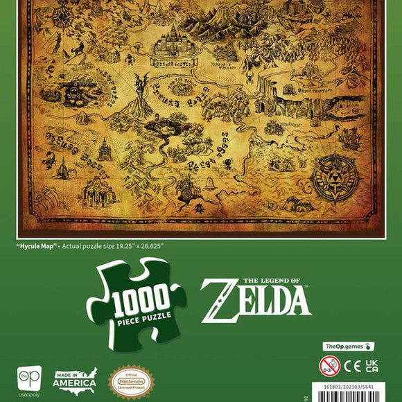 The Legend of Zelda™ "Hyrule Map" 1000 Piece Puzzle - Bards & Cards