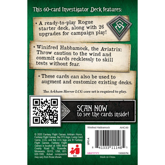 Arkham Horror LCG: Winnifred Habbamock Starter Deck - Bards & Cards