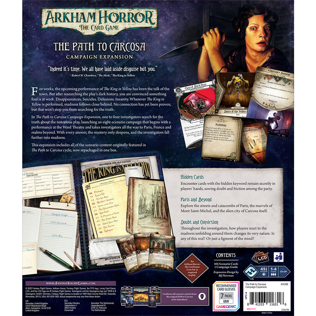 Arkham Horror LCG: The Path to Carcosa Investigator Expansion - Bards & Cards