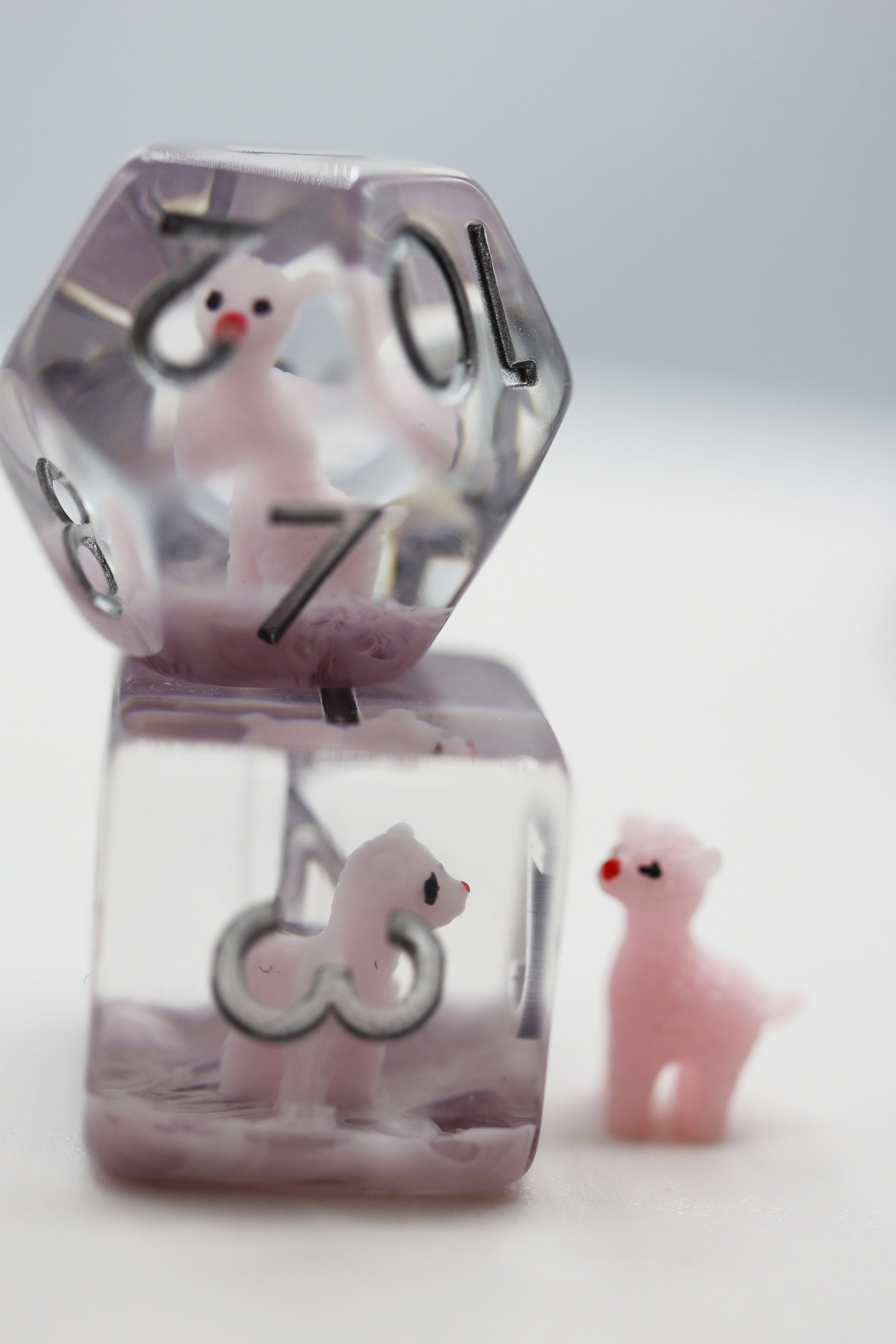 Pink Alpaca RPG Dice Set - Bards & Cards