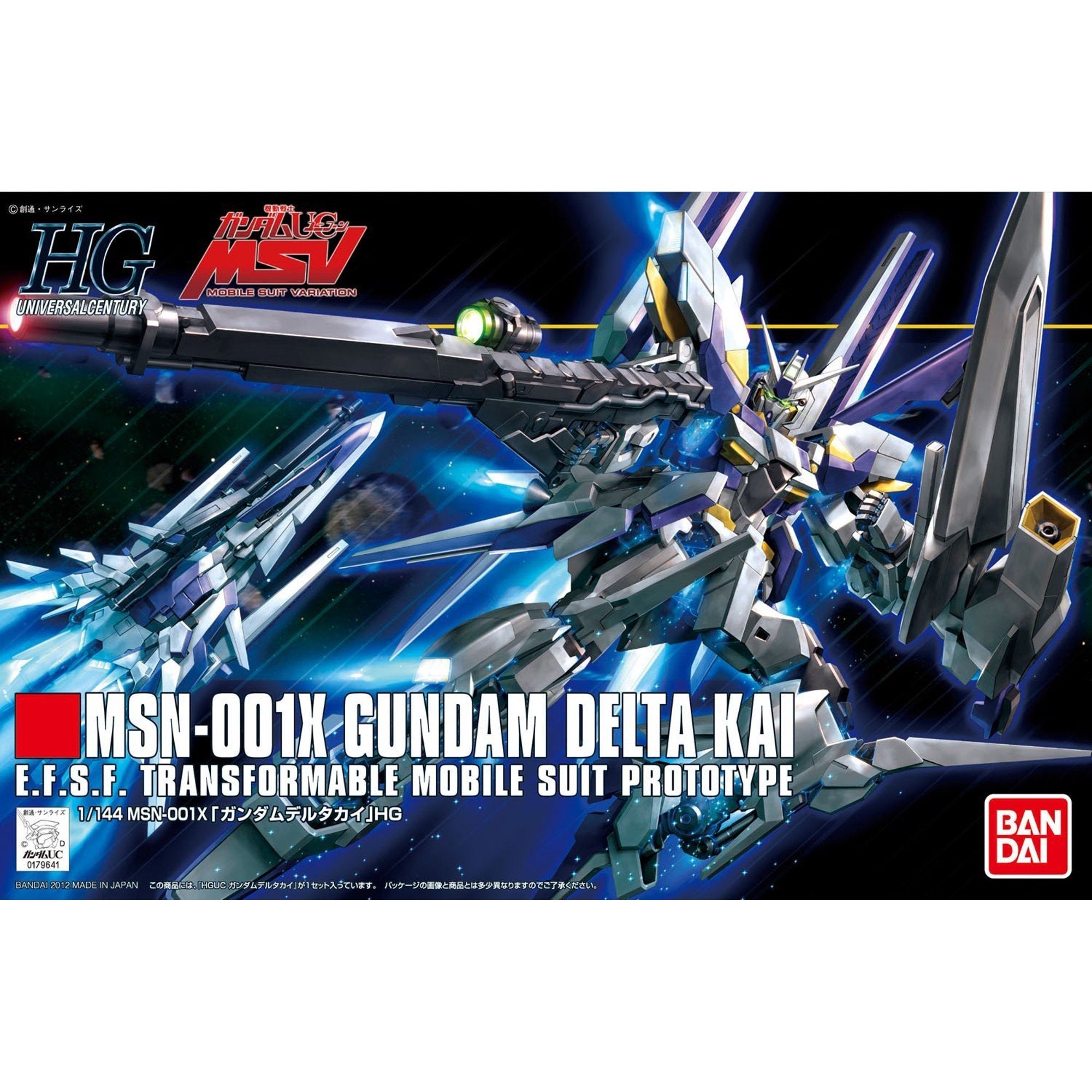 Bandai HGUC 148 Gundam Delta Kai E.F.S.F. Transformable Mobile Suit Prototype - Bards & Cards