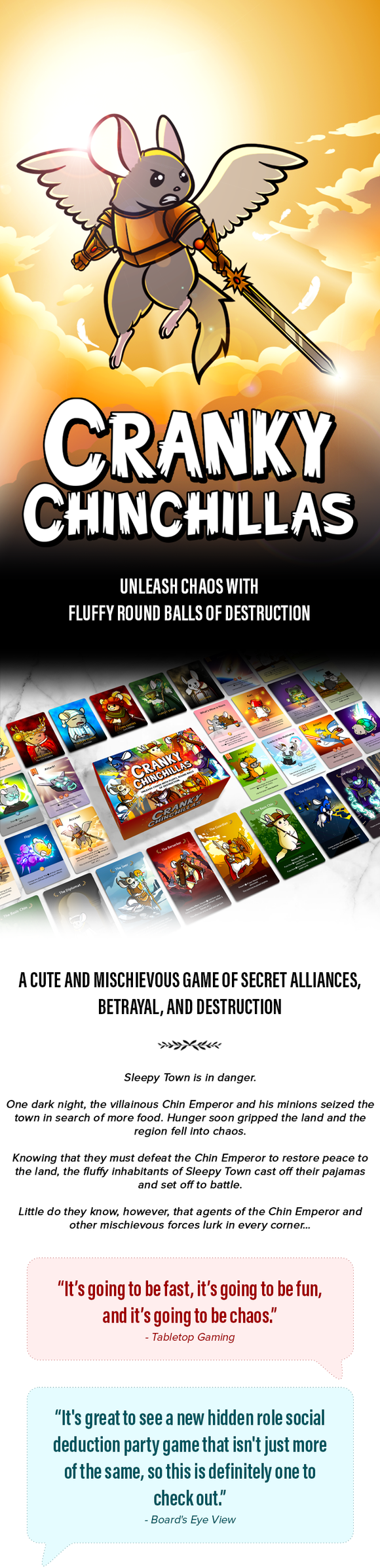 Cranky Chinchillas - Prestige Edition Board Game - Bards & Cards