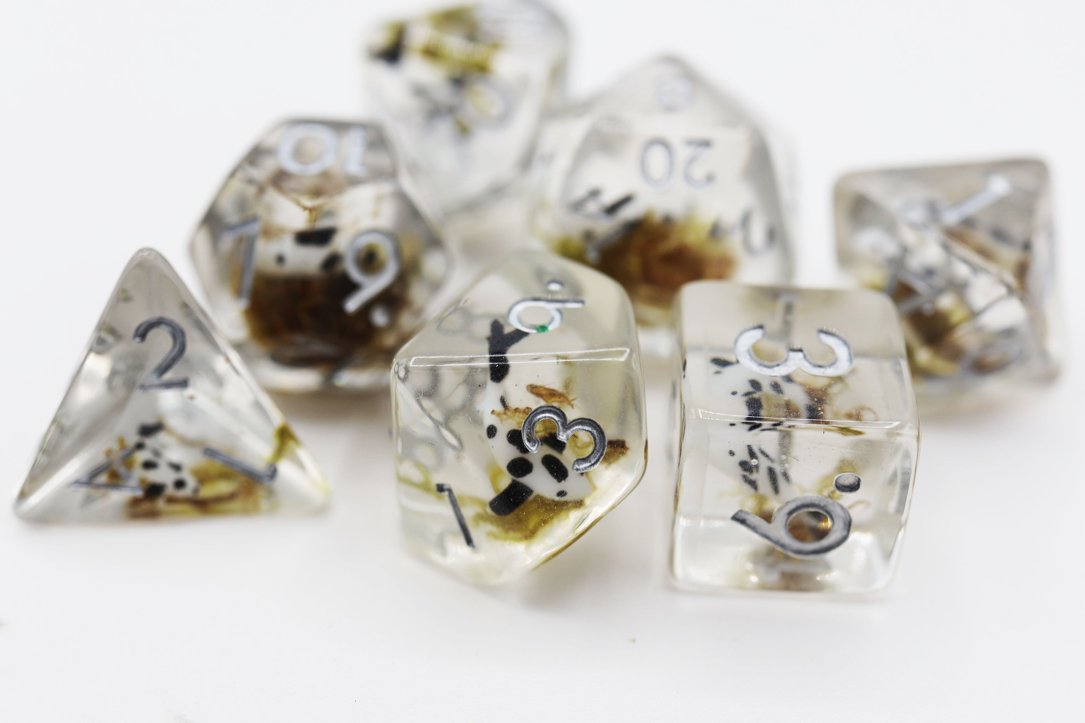 Black Koi Fish RPG Dice Set - Bards & Cards