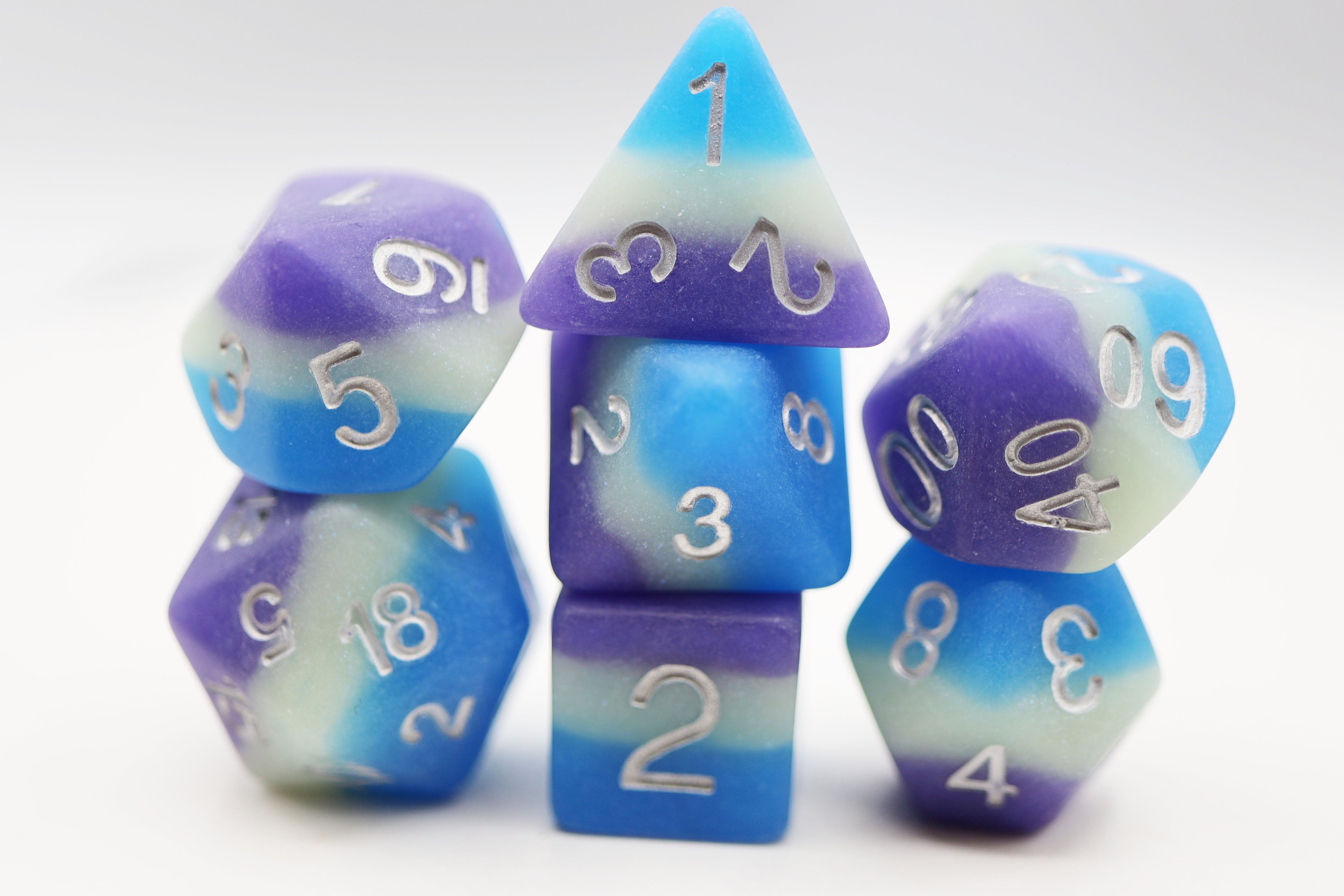 Blueberry Snow Cone RPG Dice Set - Bards & Cards