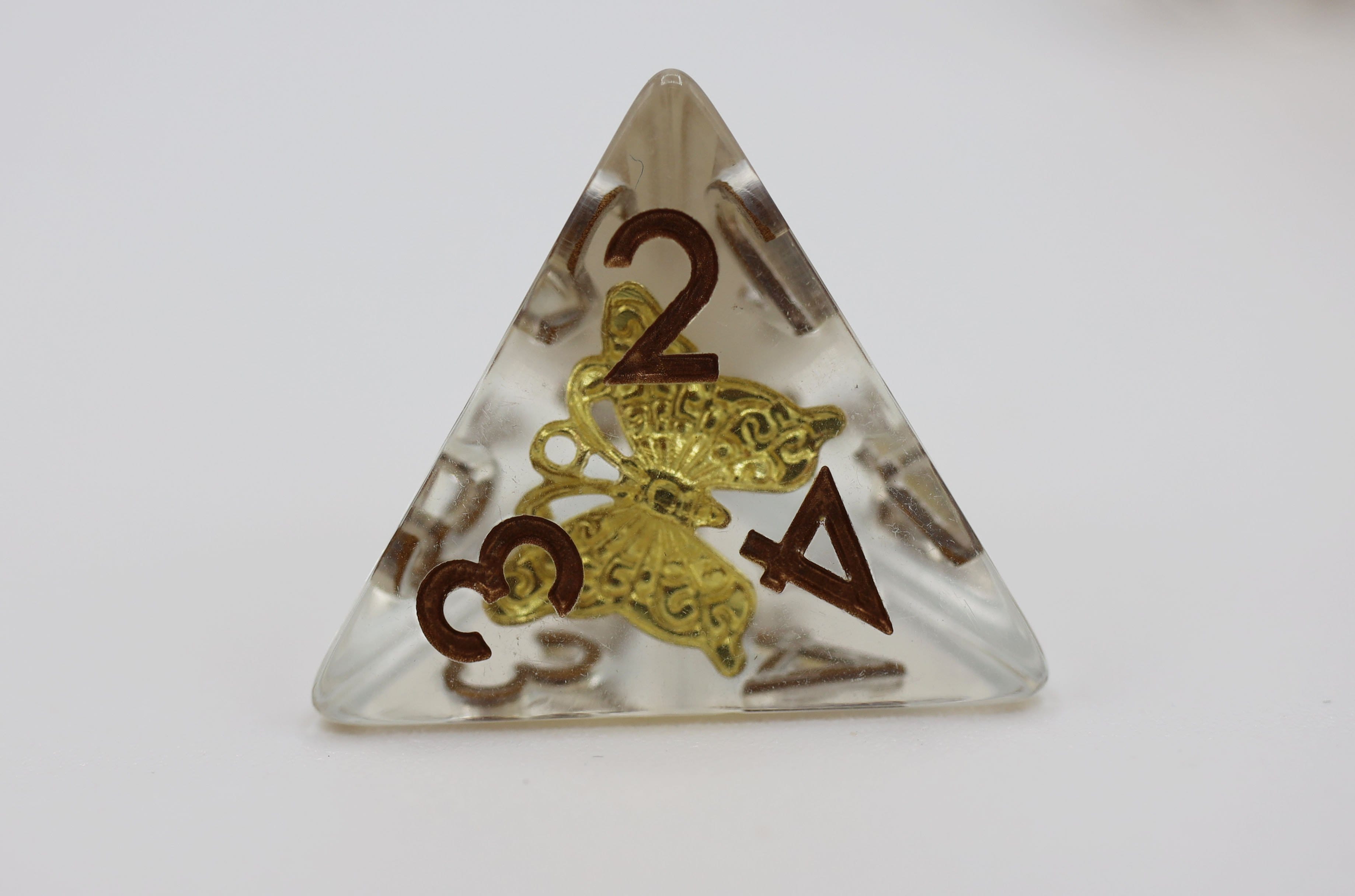 Gilded Butterfly RPG Dice Set - Bards & Cards