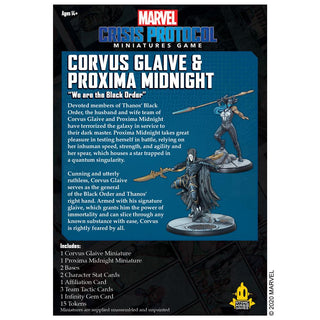 Marvel Crisis Protocol - Corvus Glaive and Proxima Midnight - Bards & Cards