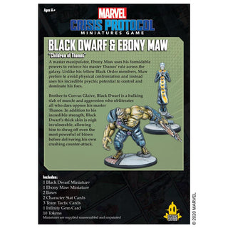 Marvel: Crisis Protocol - Black Dwarf and Ebony Maw - Bards & Cards