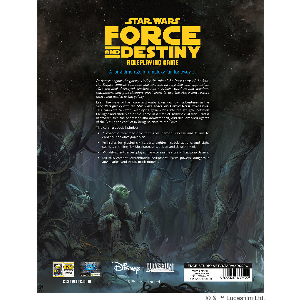 Star Wars: Force and Destiny - Core Rulebook - Bards & Cards