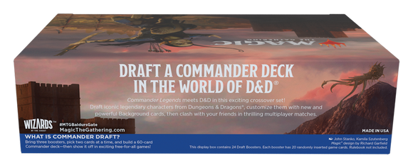 Commander Legends: Battle for Baldur's Gate - Draft Booster Display - Bards & Cards