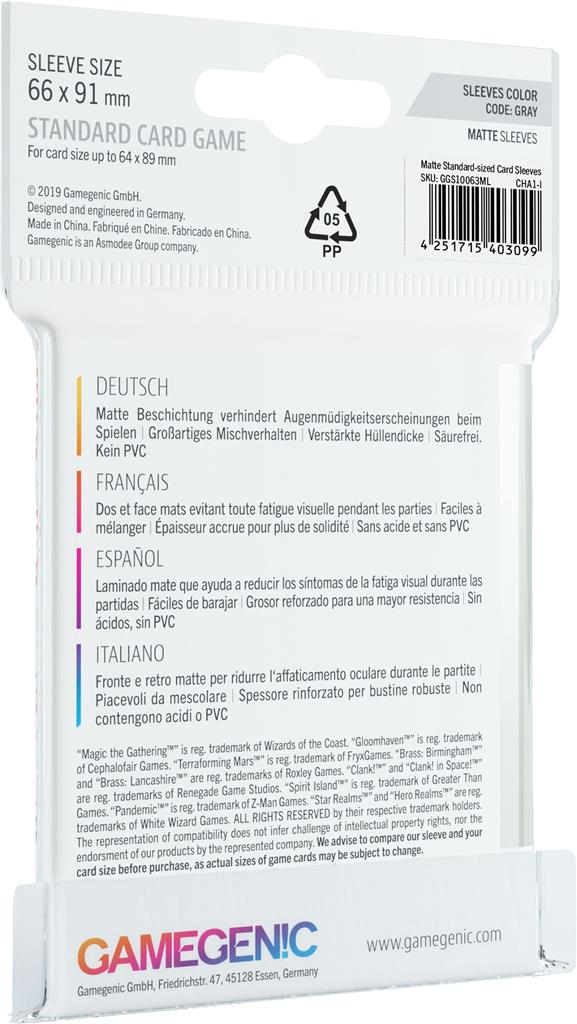 Gamegenic MATTE Sleeves: Standard Card Game (66 x 91 mm) - Bards & Cards
