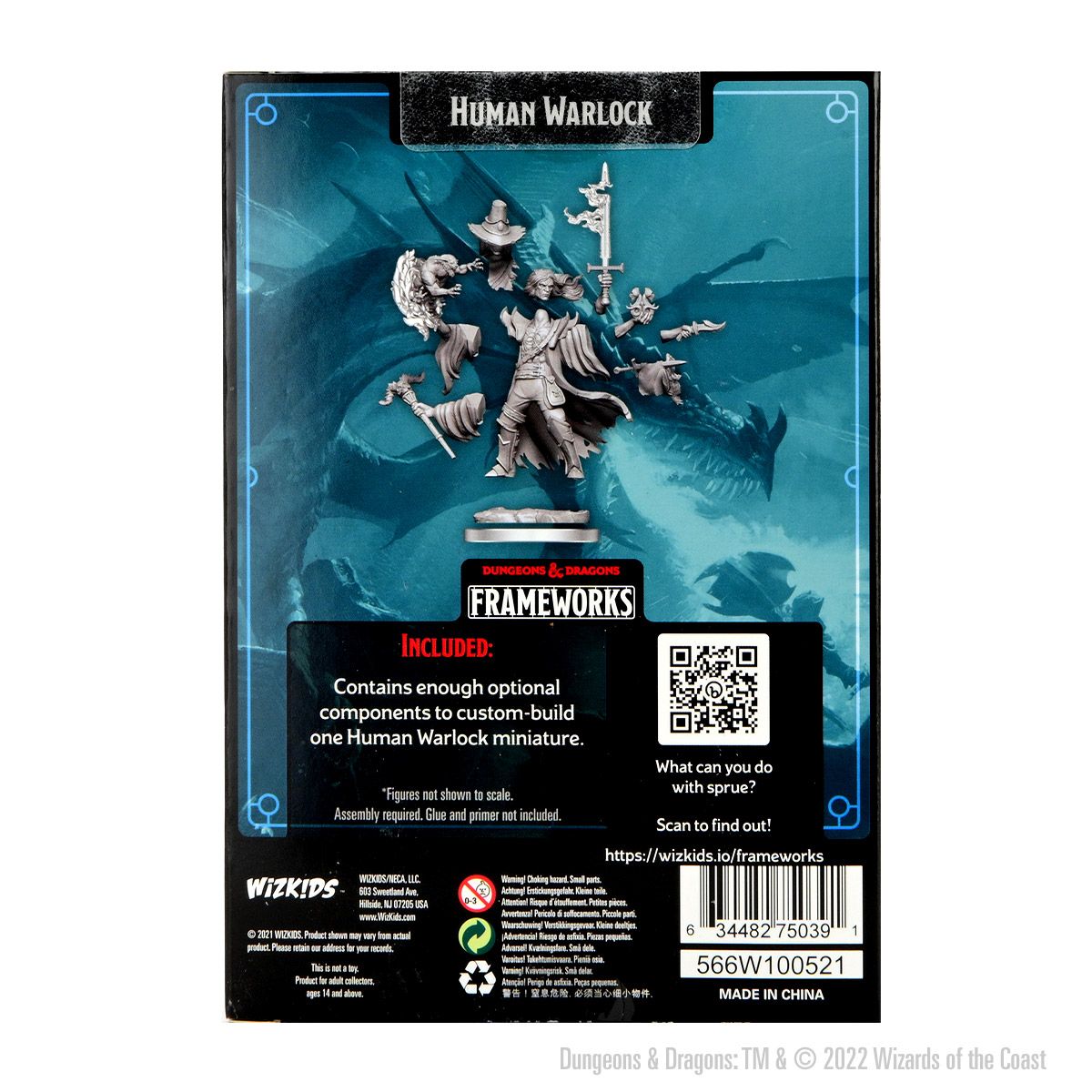 Dungeons & Dragons Frameworks: W01 Human Warlock Male - Bards & Cards