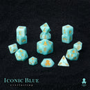 Kraken Dice - Iconic Blue: Everlasting 14pc Polyhedral Dice Set - Bards & Cards