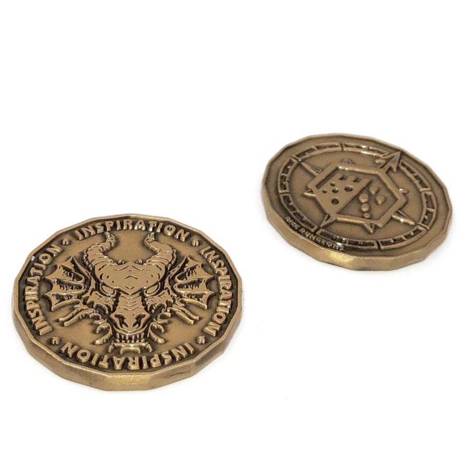 Dice Dungeons Inspiration Coin Tokens (Pack of 4) - Bards & Cards