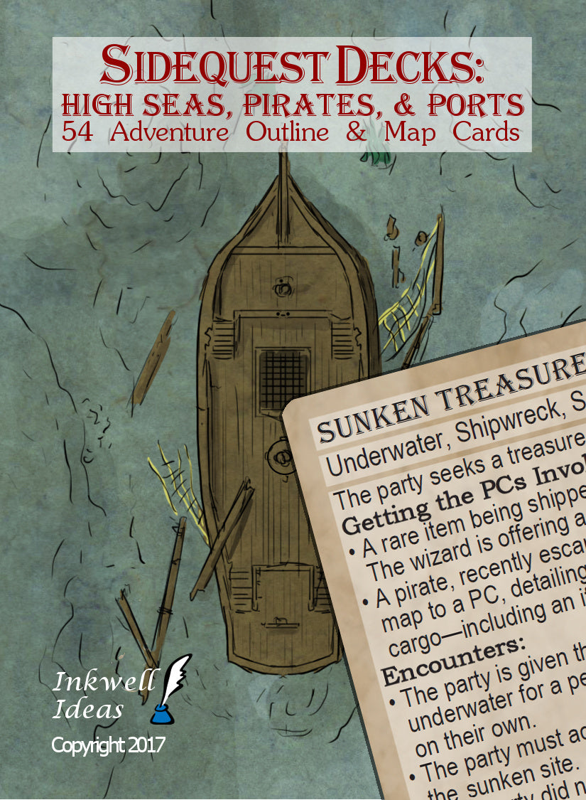 Sidequest Decks: High Seas, Pirates, & Ports - Bards & Cards