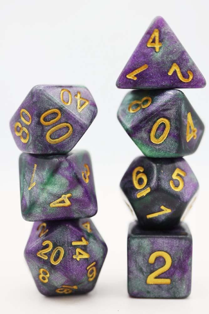 King Cake RPG Dice Set - Bards & Cards