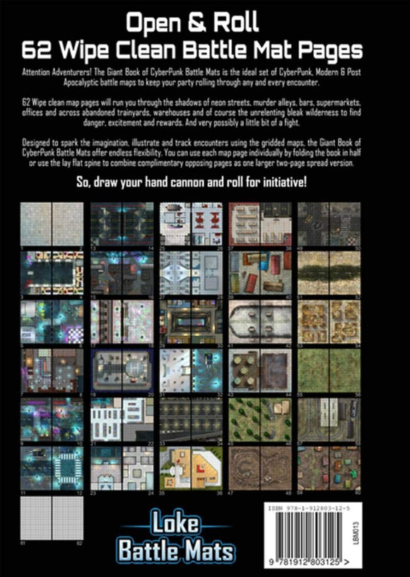 Battle Mats: Giant Book of CyberPunk Battle Mats - Bards & Cards