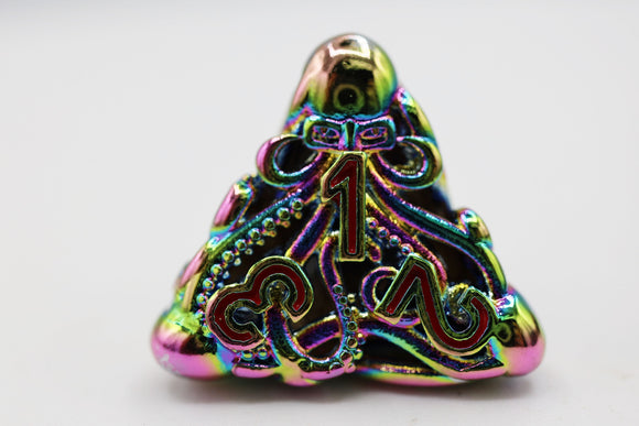 Mind Eater: Mythic - Hollow Metal RPG Dice Set - Bards & Cards