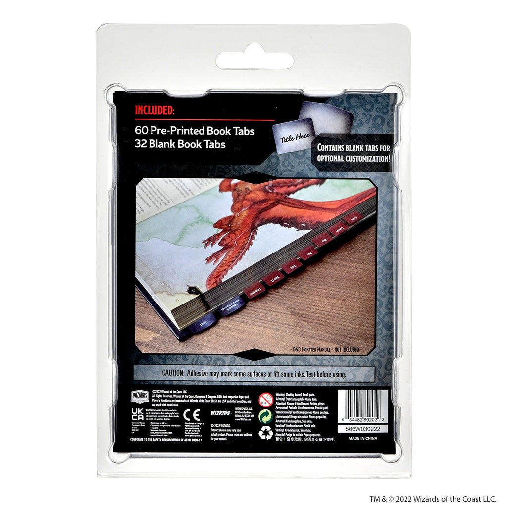 Dungeons & Dragons Book Tabs - Monster Manual - Bards & Cards