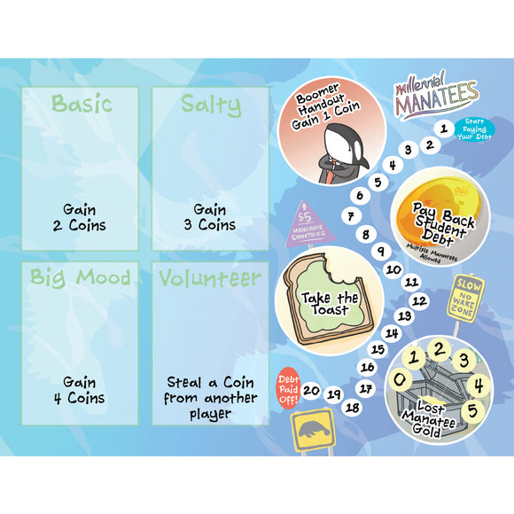 Millennial Manatees: Board Game in a Fanatee Pack - Bards & Cards