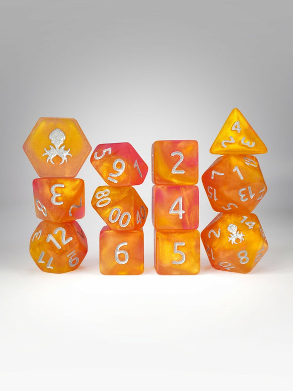 Kraken PRAWJECT 12 pc Acrylic TTRPG Dice Sets - Bards & Cards